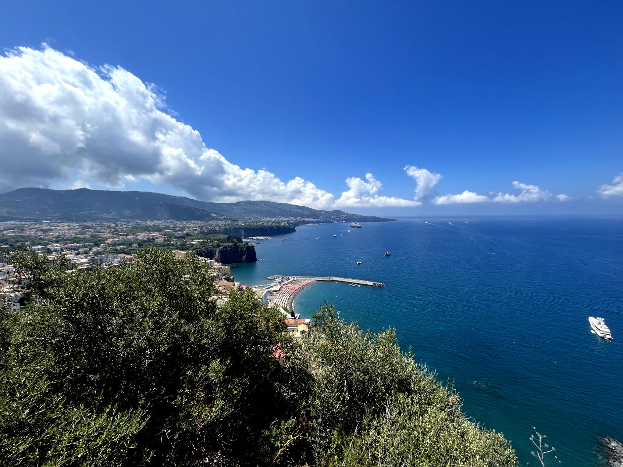 Sorrento clifftop view over Bay of Naples