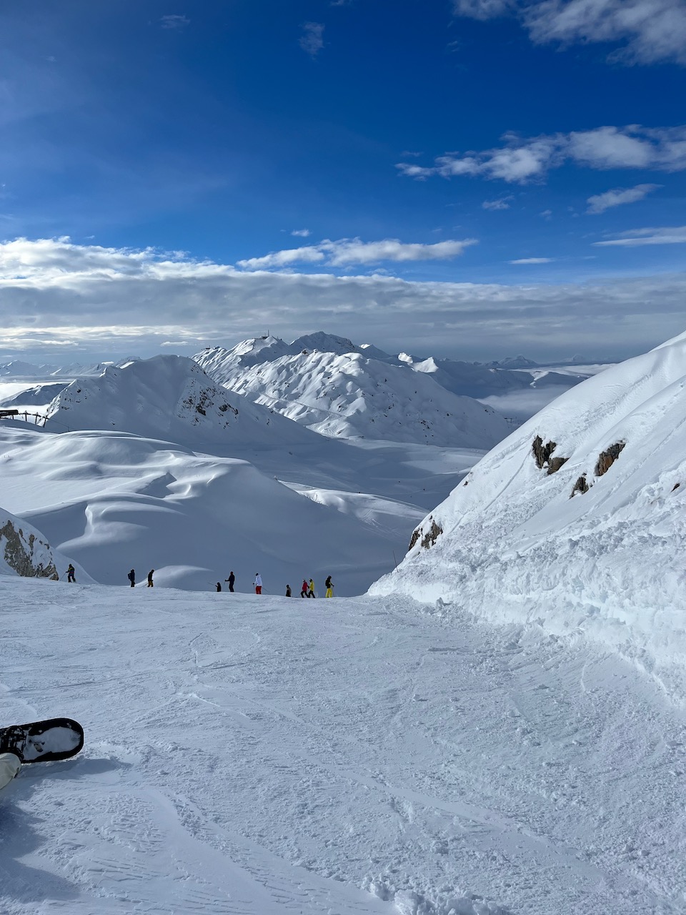Alpine scenery fresh powder snow